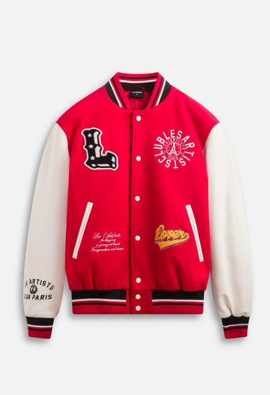 VARSITY JACKET COLLEGE PLAYER RED