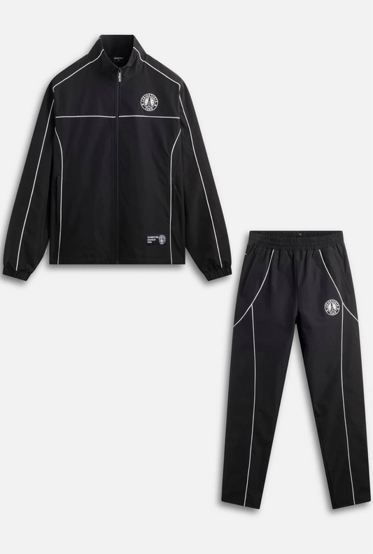 TRACKSUITE FOOTBALL SET RIPSTOP BLACK