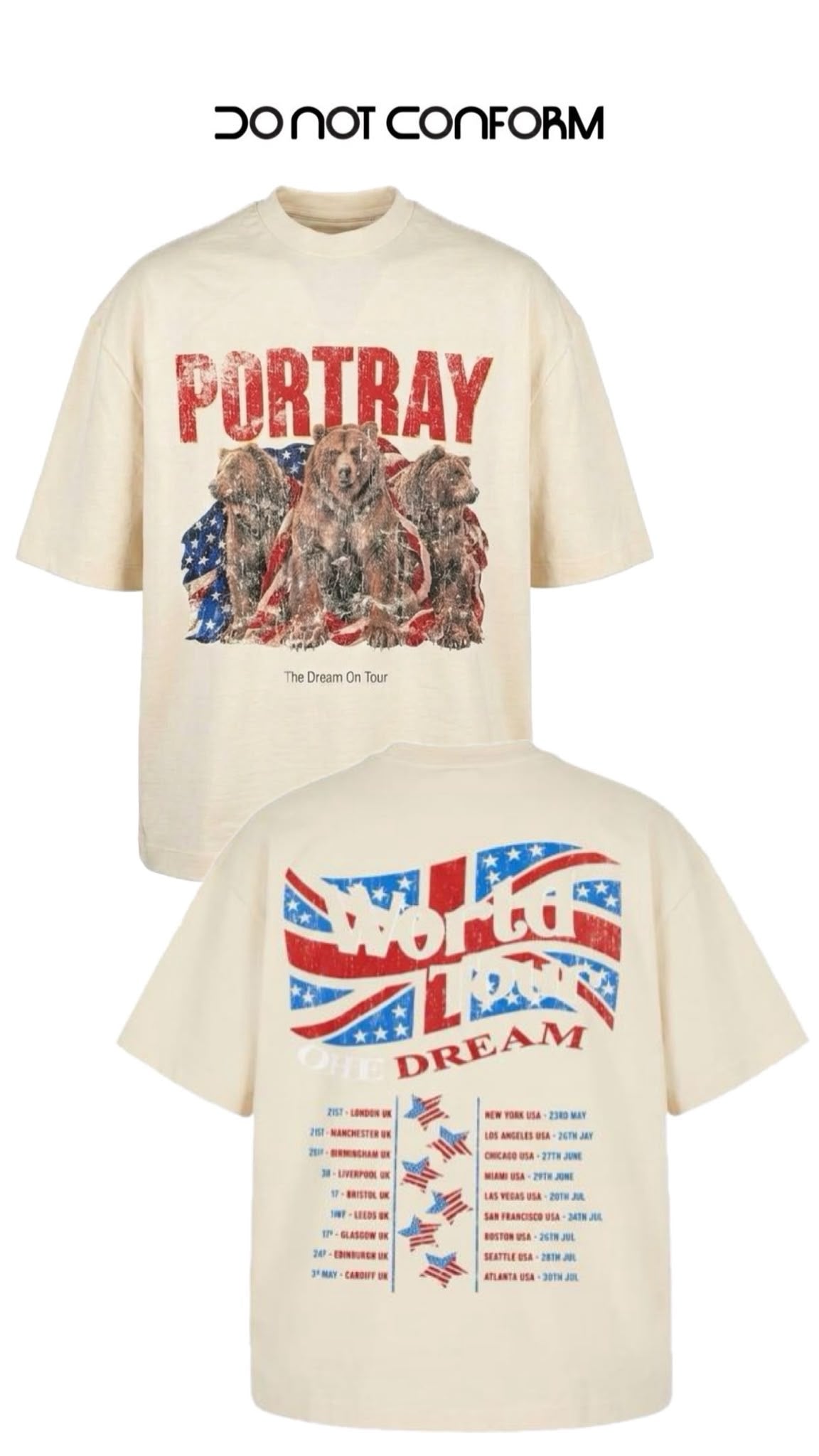 T-SHIRT BEAR DONOTCONFORM
