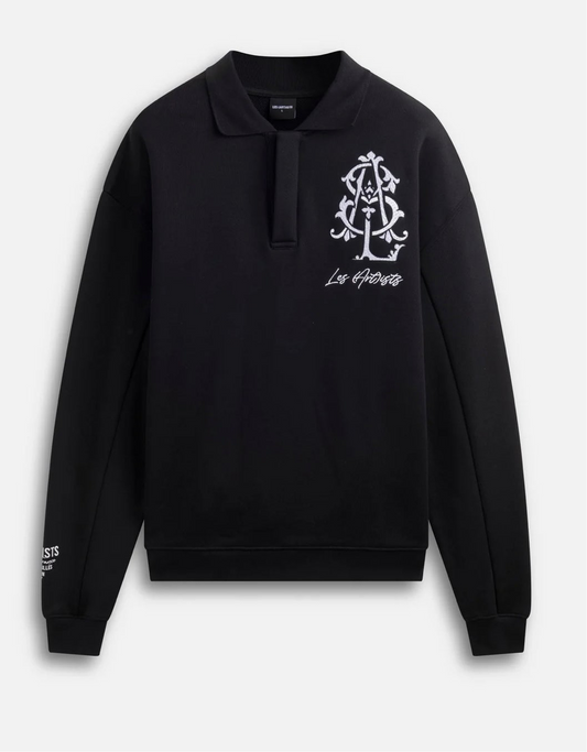POLO SWEATSHIRT MONOGRAM BLACK