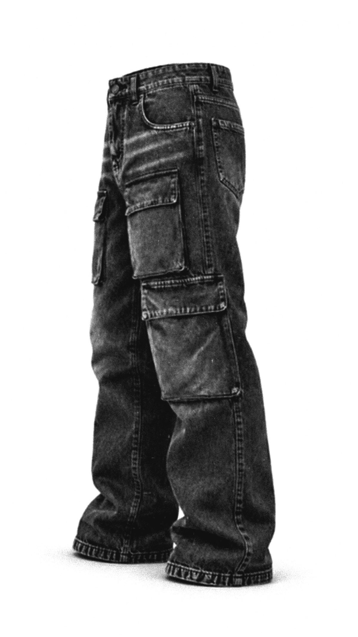 BLACK BAGGY POCKETS SYST